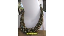 golden beaded short necklaces multi seeds